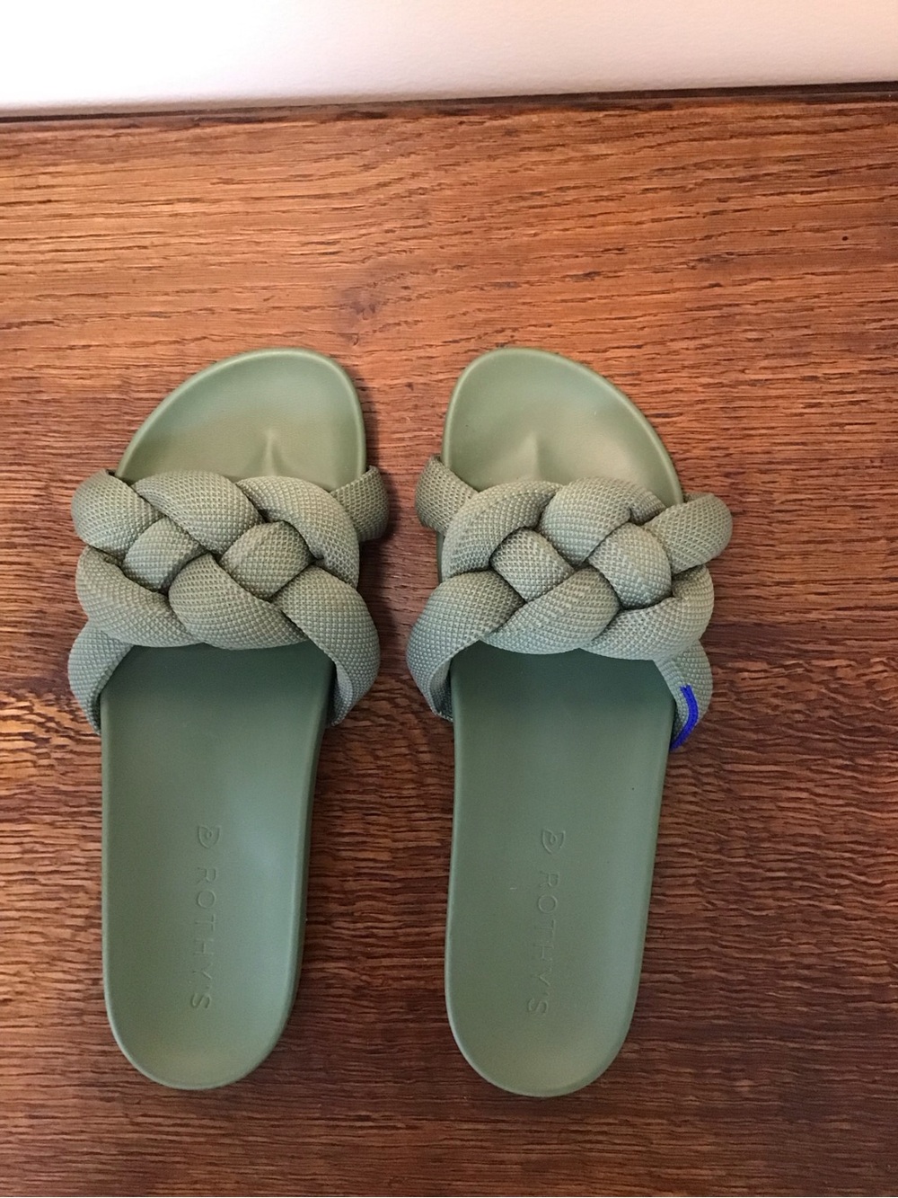 Rothy's Green Bubble Slide Sandals